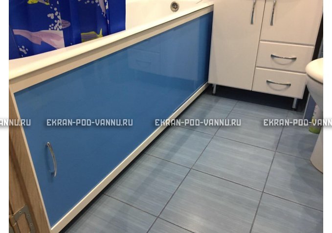 Раздвижной экран EUROPLEX Комфорт голубой – купить по цене 6750 руб. в интернет-магазине в городе Курск картинка 1