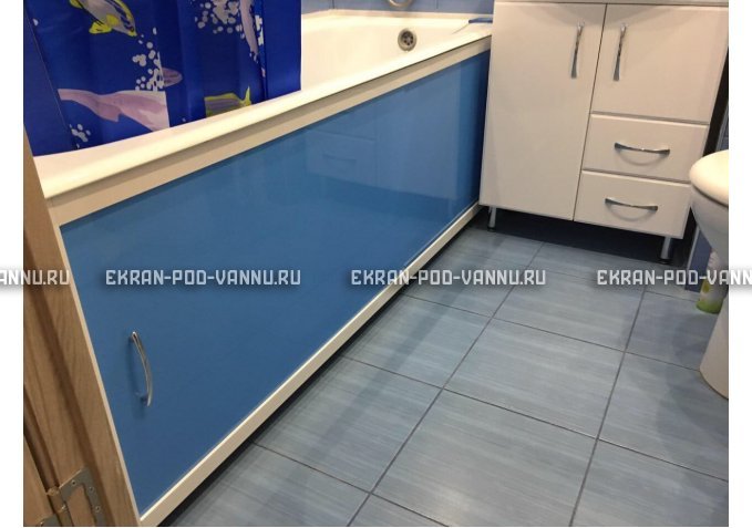 Раздвижной экран EUROPLEX Комфорт голубой – купить по цене 6750 руб. в интернет-магазине в городе Курск картинка 3
