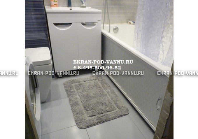 Раздвижной экран EUROPLEX Комфорт Серебро колотый лед – купить по цене 6550 руб. в интернет-магазине в городе Курск картинка 2