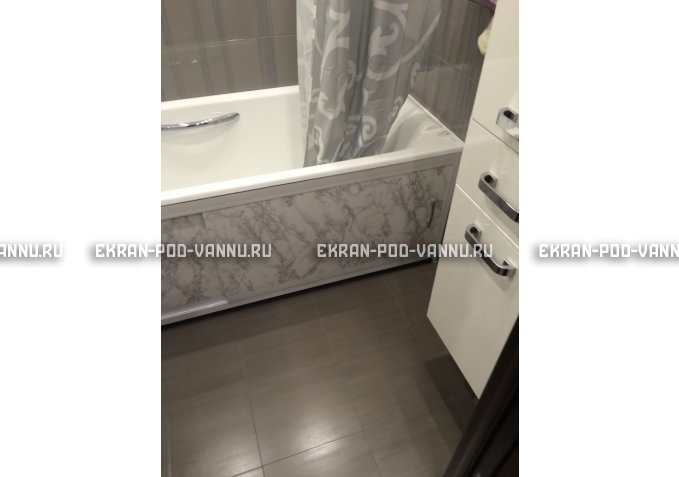 Раздвижной экран EUROPLEX Комфорт серый мрамор – купить по цене 6250 руб. в интернет-магазине в городе Курск картинка 3