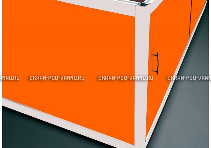 Угловой экран EUROPLEX Комфорт оранжевый – купить по цене 8180 руб. в интернет-магазине в городе Курск картинка 1