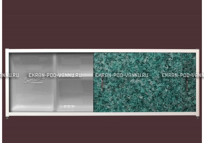 Экран с полкой - Малахит – купить по цене 6280 руб. в интернет-магазине в городе Курск картинка 1