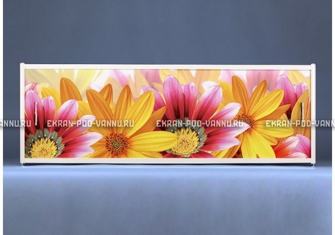 Раздвижной ФОТО экран - Flowers – купить по цене 8500 руб. в интернет-магазине в городе Курск картинка 1