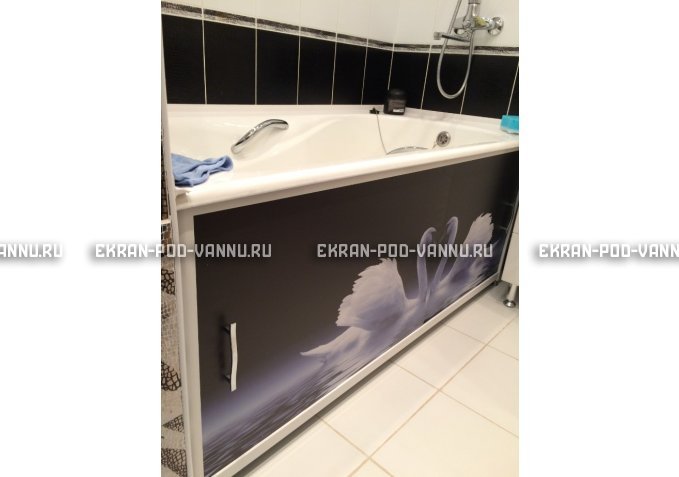 Раздвижной ФОТО экран - Лебеди – купить по цене 8500 руб. в интернет-магазине в городе Курск картинка 2