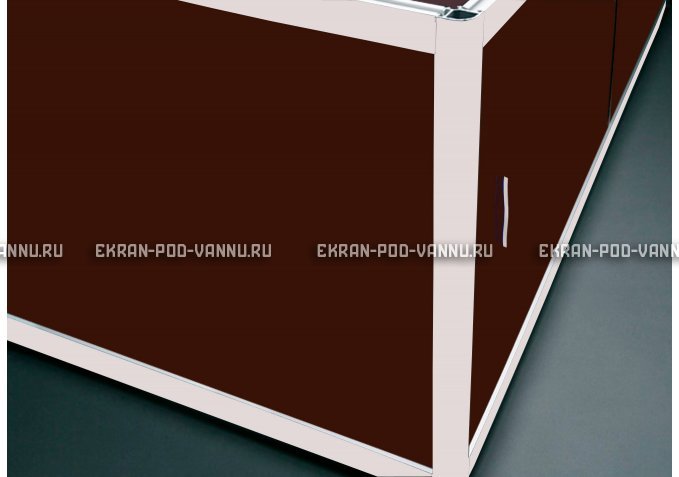 Угловой экран EUROPLEX Комфорт шоколад – купить по цене 8180 руб. в интернет-магазине в городе Курск картинка 1